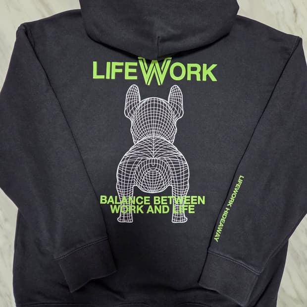 라이프워크 빅라독 후드티