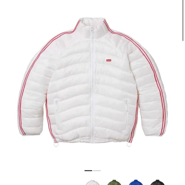 슈프림 마이크로 다운 자켓 화이트 경량패딩