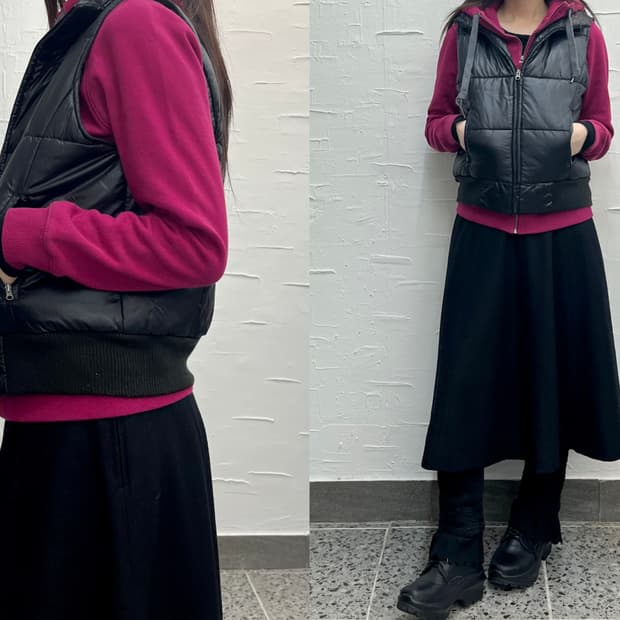 black quilted vest