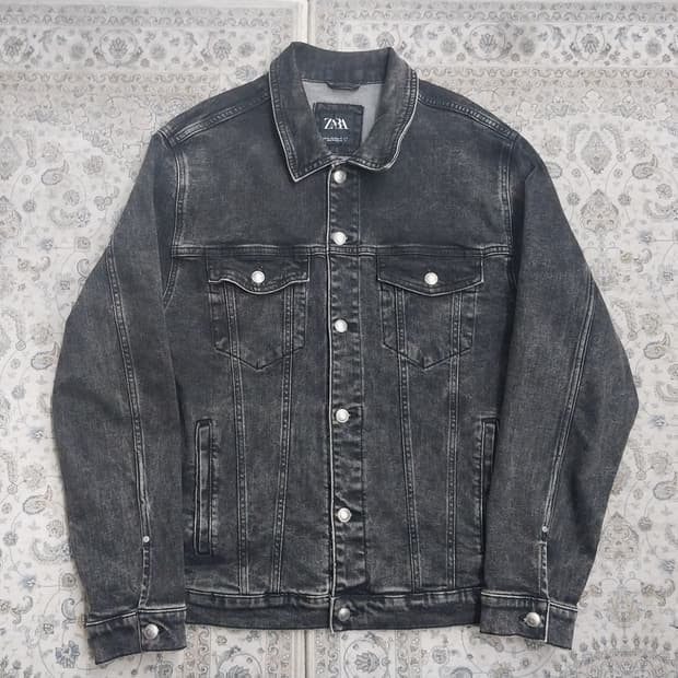 자라 흑청 데님자켓 2XL