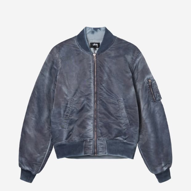 스투시 나일롬 봄버 ma1 네이비