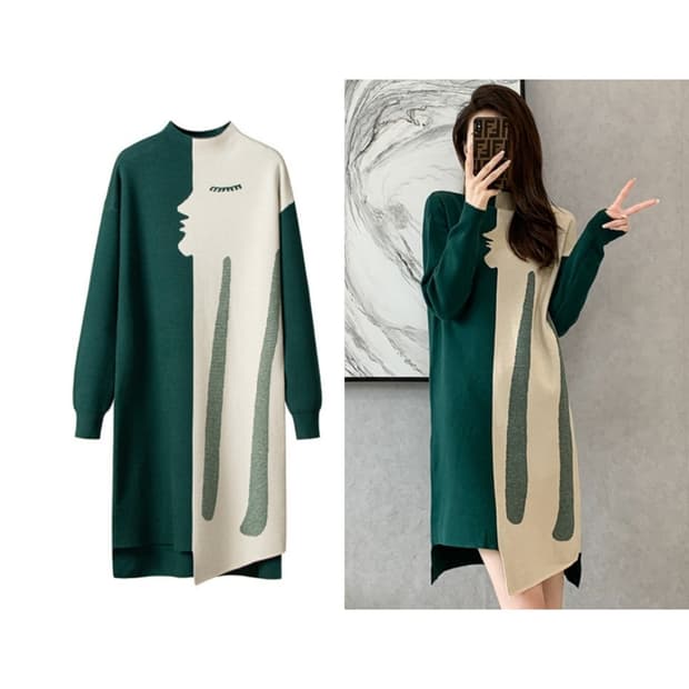 반목 니트 롱원피스