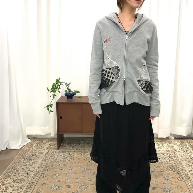 수나오쿠와하라 swan two-way hooded zipup 후드집업