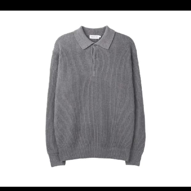 스테디에브리웨어 헤비 립 코튼 칼라 니트 (그레이) 3사이즈