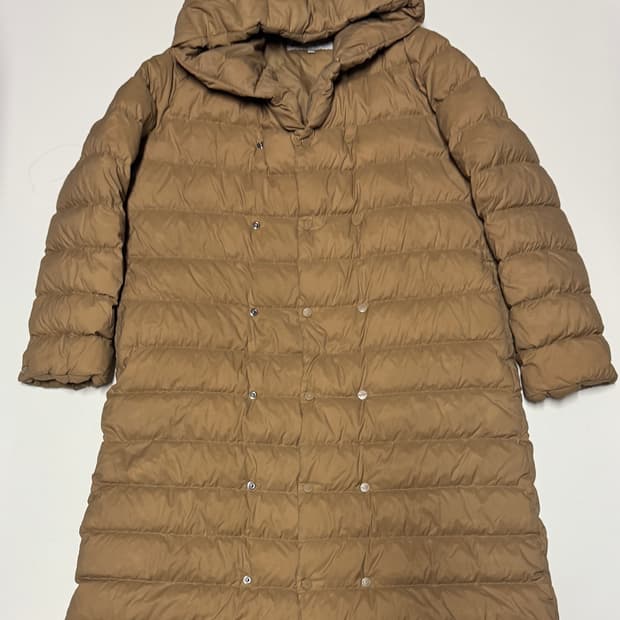 여성 빈폴 스포츠 덕다운 경량 후드 롱 패딩 M