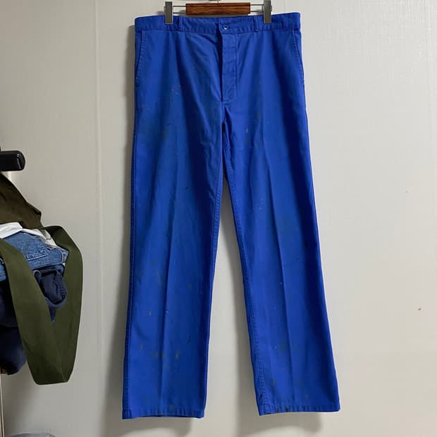 (36)90s 빈티지 페인팅 프렌치 워크 팬츠