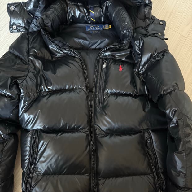 폴로 덕다운 유광패딩 s 새상품급