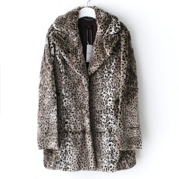 tomboy) leopard fur jacket