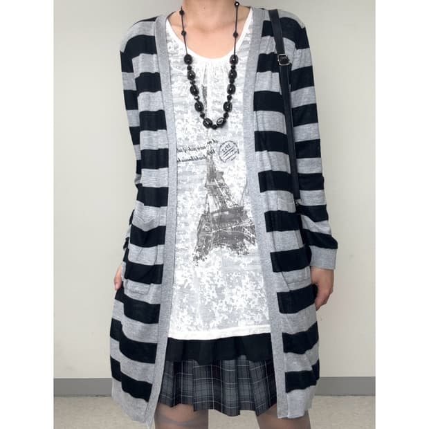 빈티지 락시크 스트라이프 가디건