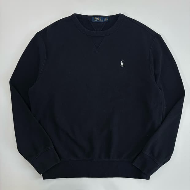 Polo  폴로 랄프로렌 자수 블랙 맨투맨