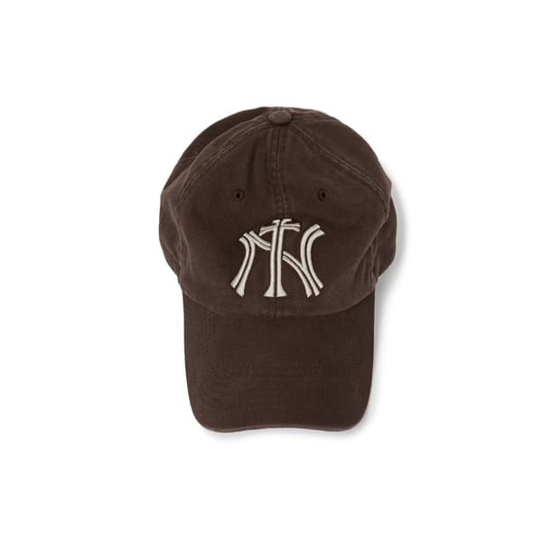Etce NY CROSS WASHED CAP (BROWN) L