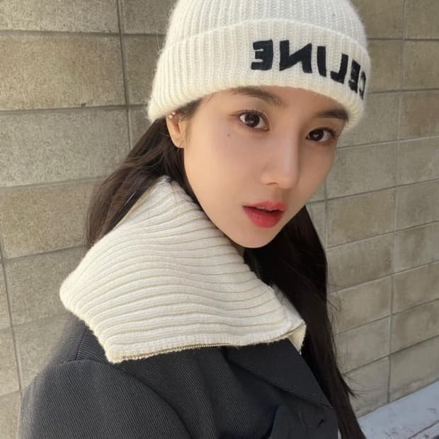 [은비님 착용] 셀린느 로고 울 니트 비니