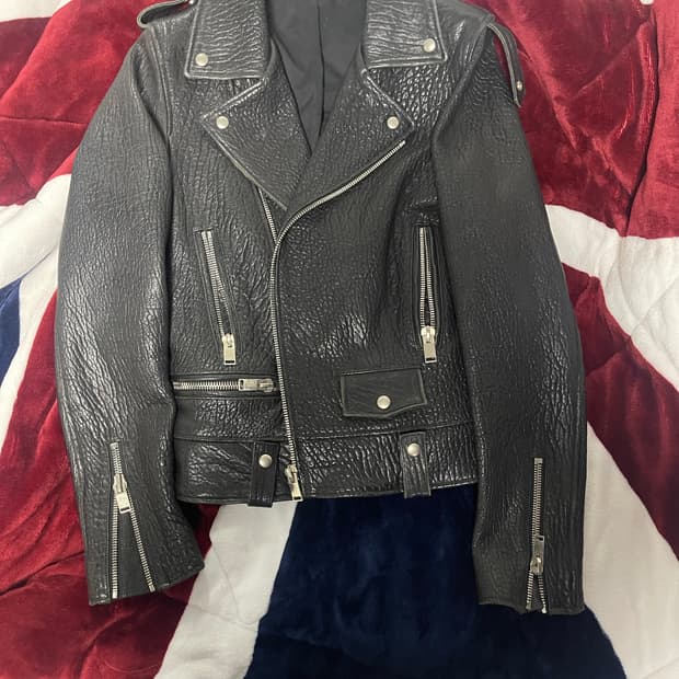 더블집업 소가죽 라이더 자켓 