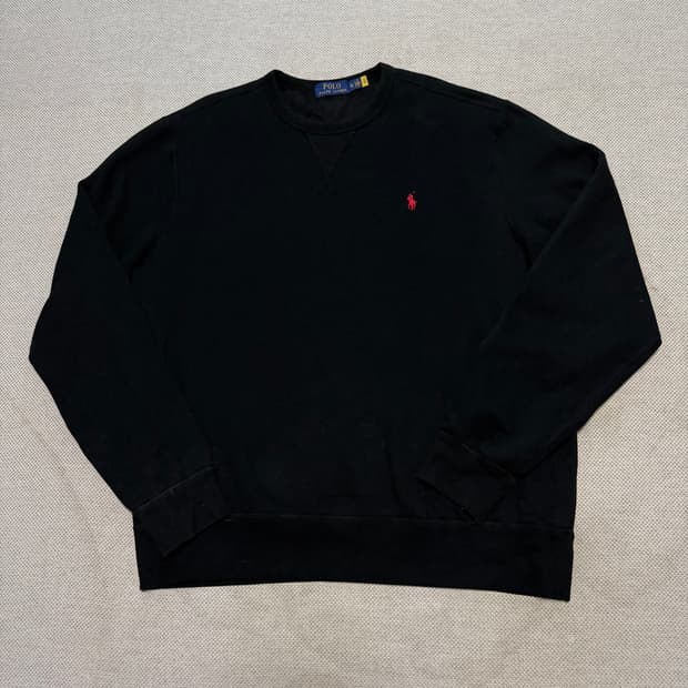 폴로 랄프로렌 기모 블랙 맨투맨