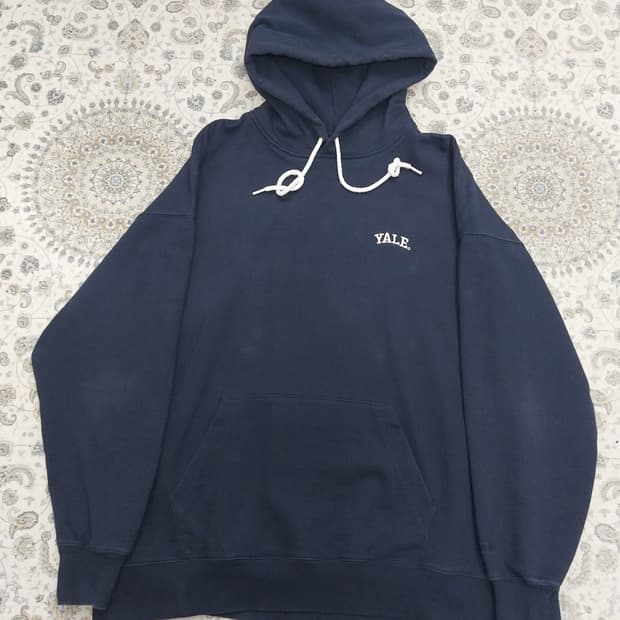 YALE 예일 네이비 후드티 XL
