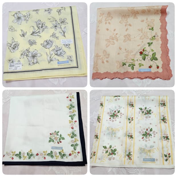 웨지우드 손수건 4장 세트( 무료배송)새상품