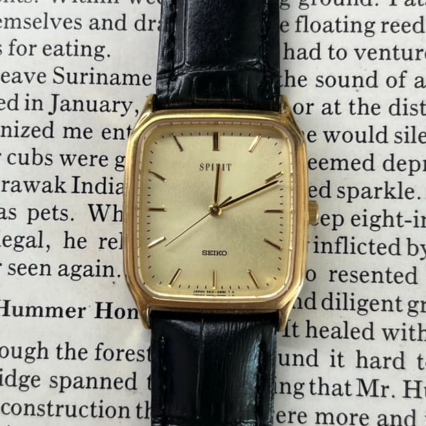 Vintage Seiko Quartz Spirit Tank Watch