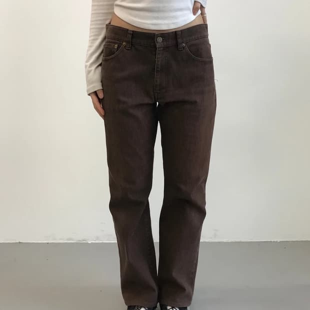 TAKEO KIKUCHI Brown Straight Pants