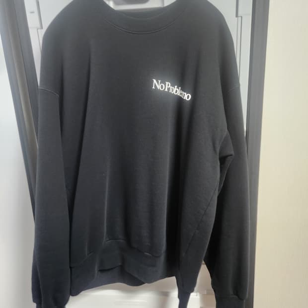 Aries No Problemo 프린팅 맨투맨 블랙 L사이즈