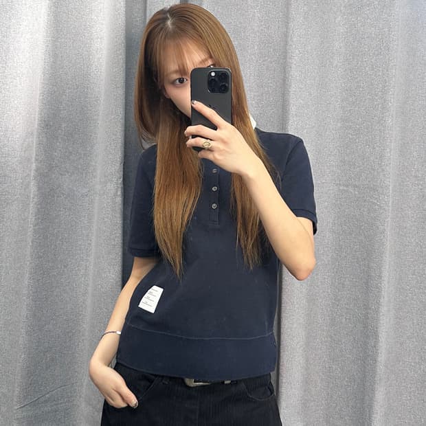 [정품]톰브라운 반팔 폴로 셔츠 M