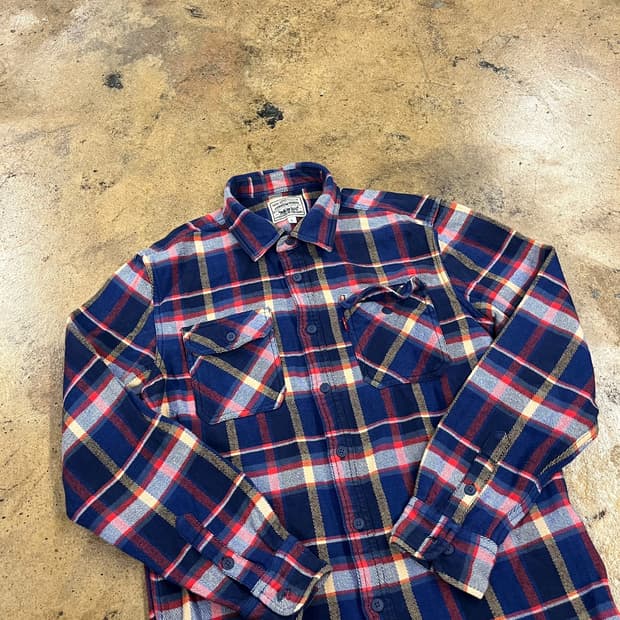 [정품/L] 리바이스 체크 셔츠 남방 네이비 레드 b18