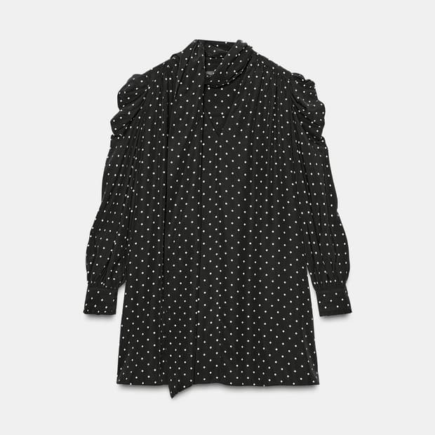 자라 도트 타이 원피스