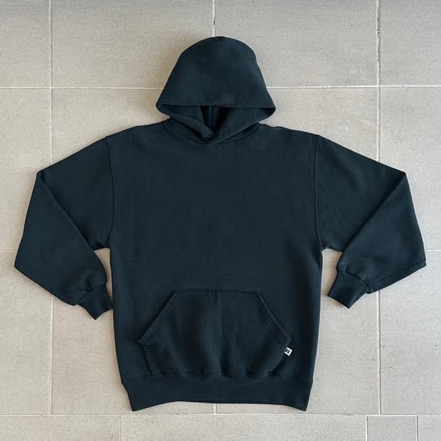 90s 빈티지 러셀 후드 딥그린 L