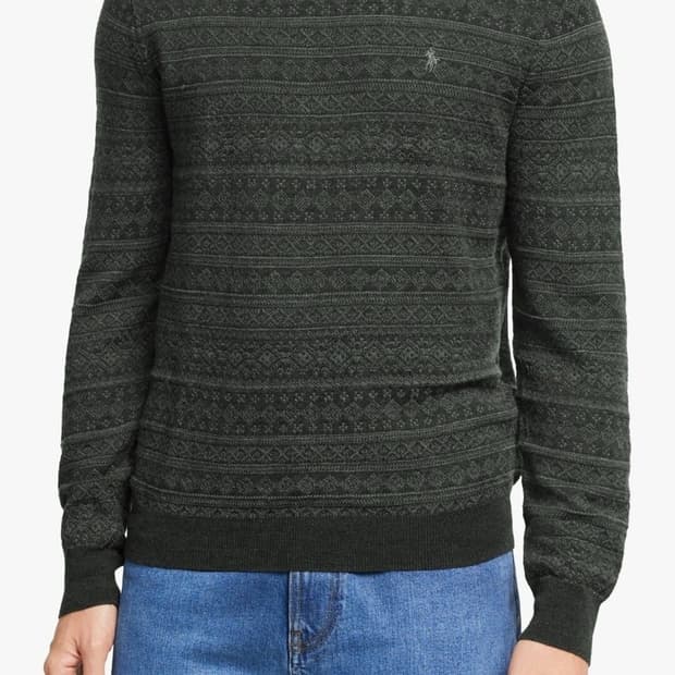 폴로 엑스트라파인 메리노울 페어아일 니트 스웨터 L