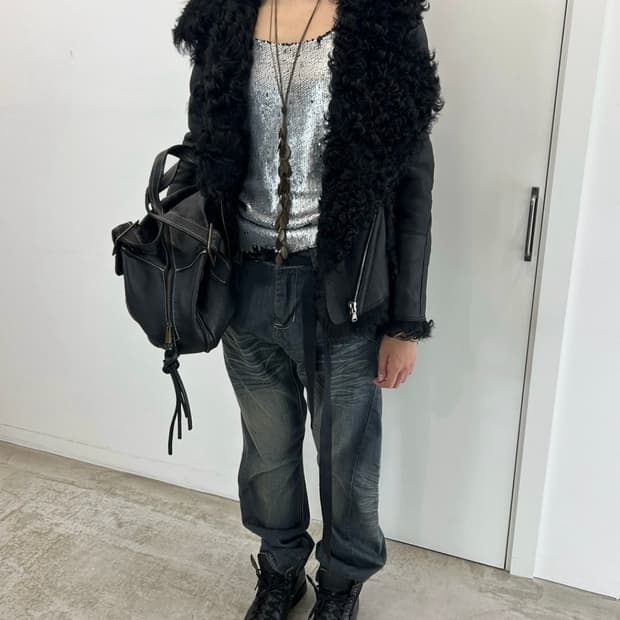 ayadz vintage studio shearing jacket 