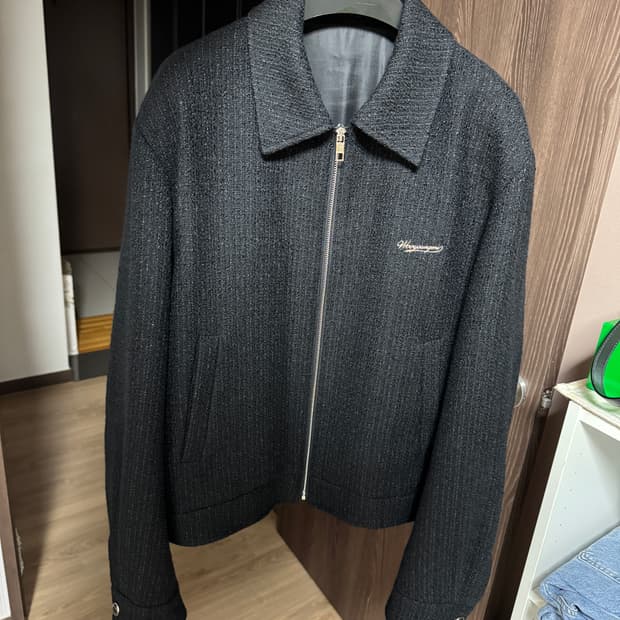 우영미 26ss 트위드 블루종 자켓 50사이즈 새상품 판매