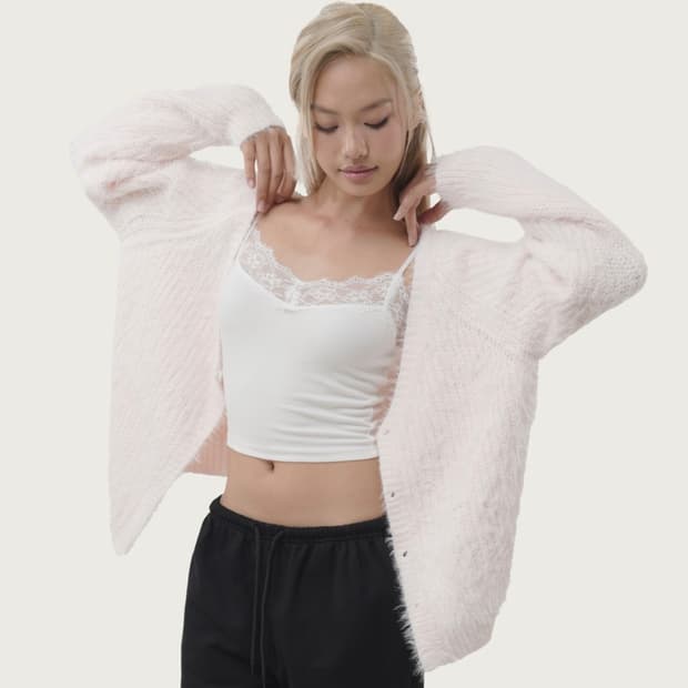 클리시어 슈가플럼 헤어리 핑크 가디건 팔레트 블러쉬 쓰리타임즈 교환