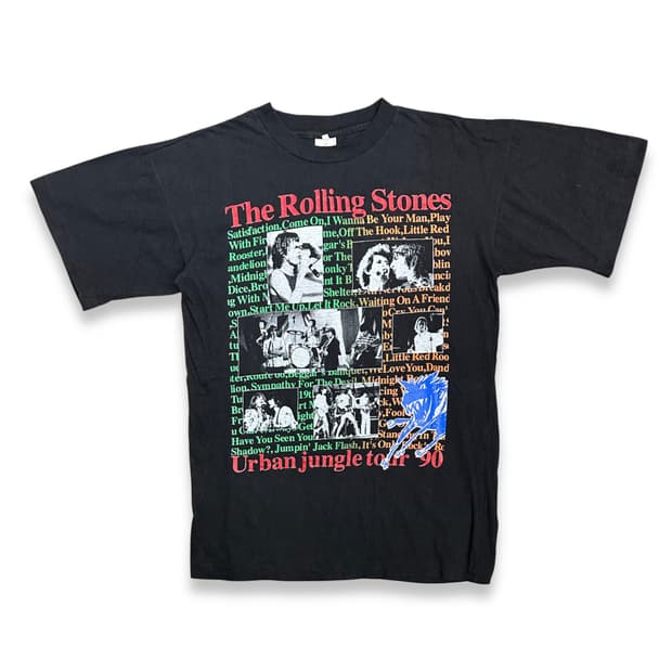 1990' Rolling stones Italia 투어 티셔츠 XXL