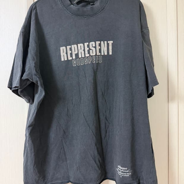 Represent 데미지 디테일 반팔