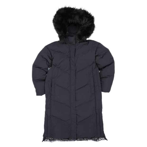 [M] 캘빈클라인 여성 후드퍼 덕다운 롱패딩 벤치 파카 4126