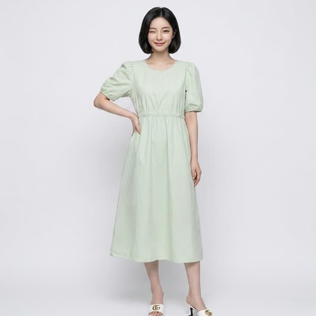 민트 바스락 원피스