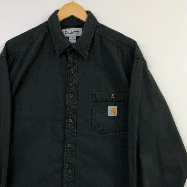 XL 칼하트 블랙 워크 셔츠