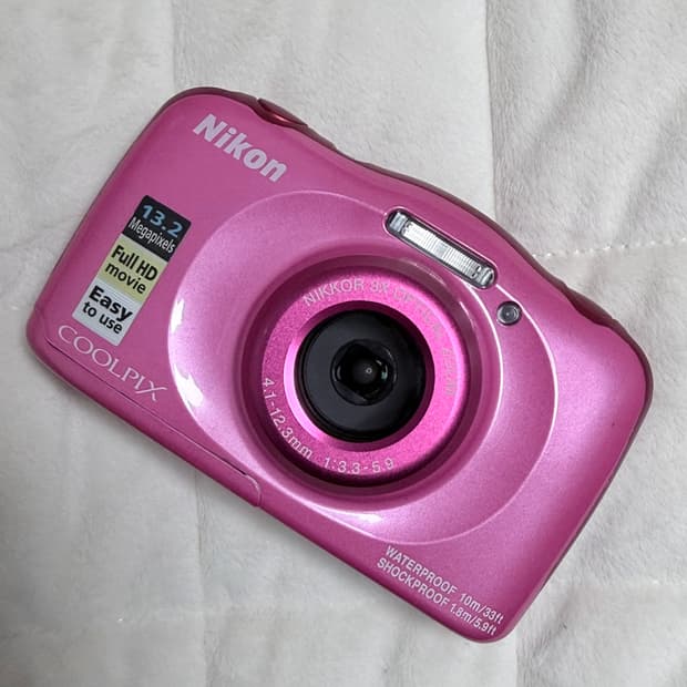 니콘 쿨픽스 w100 핑크 디카