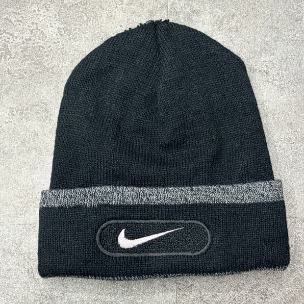 90s 나이키 스우시 블랙 비니 모자
