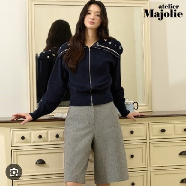 마쥬 쥬얼리넥 가디건 새상품