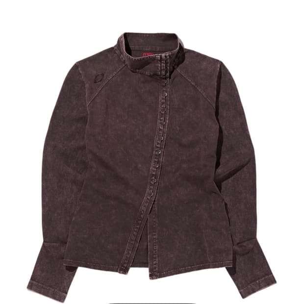 구합니다) 미스치프 워시드 저지 셔츠 퍼플 브라운