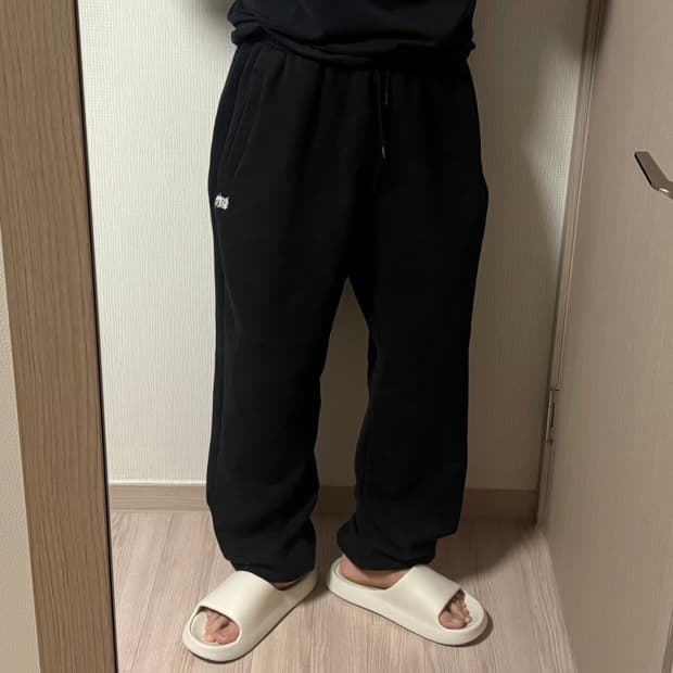 정품 브라운브레스 와이드 블랙 조거팬츠 밴딩 바지 스웻팬츠