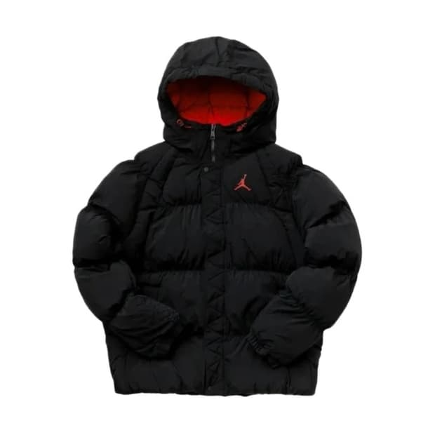 조던 에센셜 푸퍼 자켓 블랙파이어레드 XS