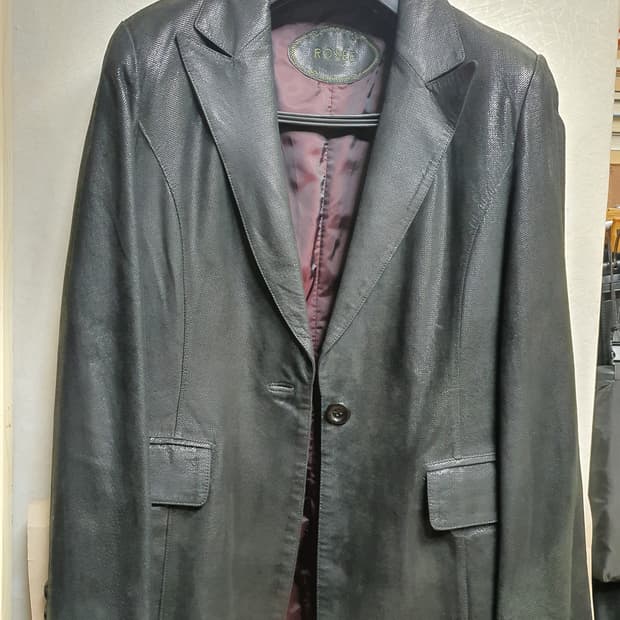 로즈 여성 빈티지 가죽 자켓 