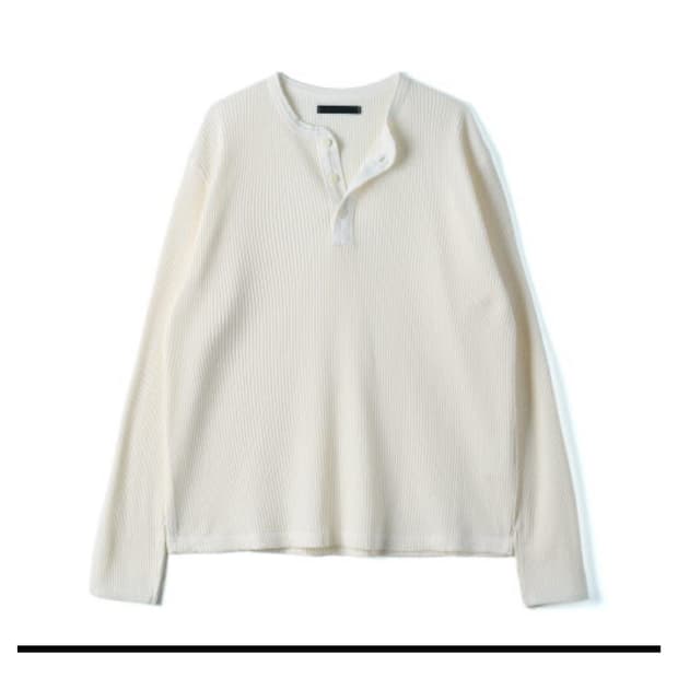 Htae Thermal Henley Neck Gym Off-White