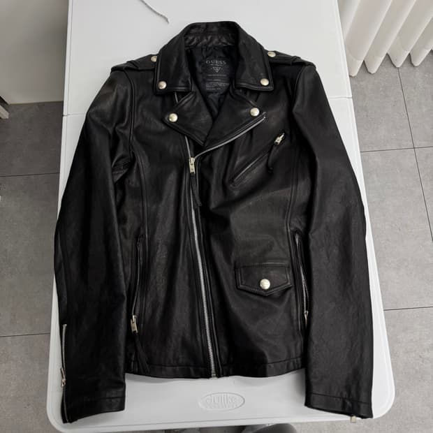게스 양가죽 라이더 자켓 