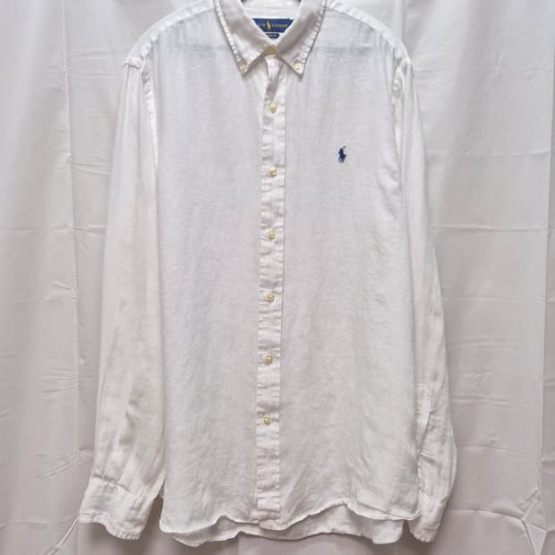 폴로 린넨 셔츠 화이트