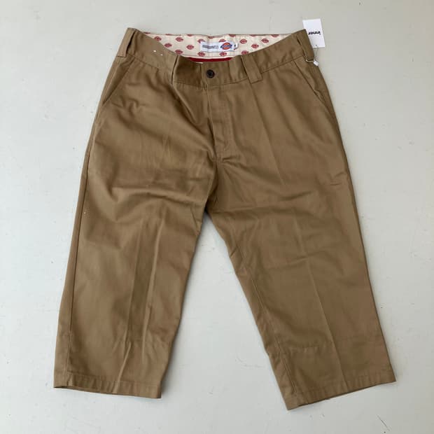 Dickies 베이지 워크 크롭 팬츠 34 