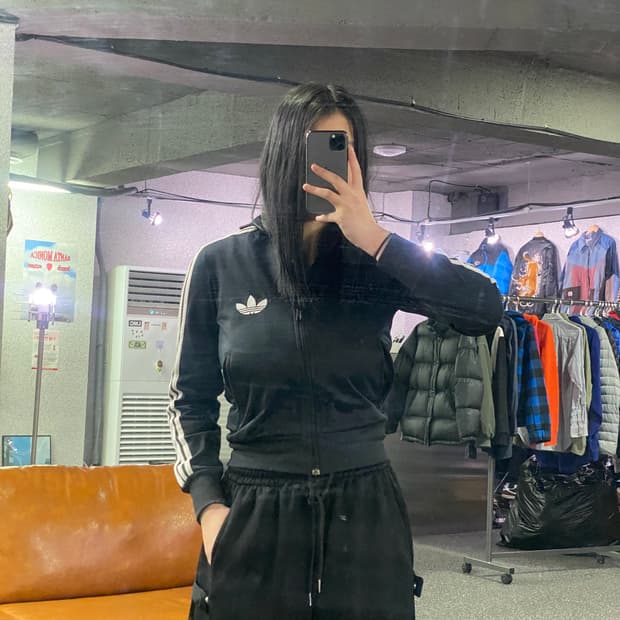 아디다스 오리지널 파이어버드 블랙 배색 트랙 탑 져지 B3217