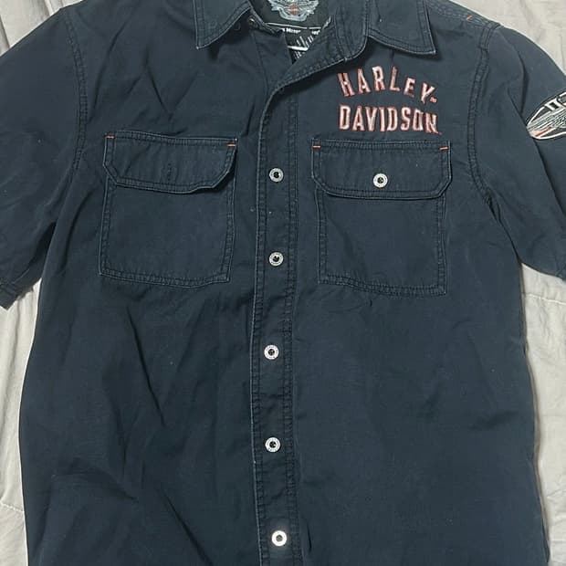 할리데이비슨 빈티지 반팔 셔츠 S