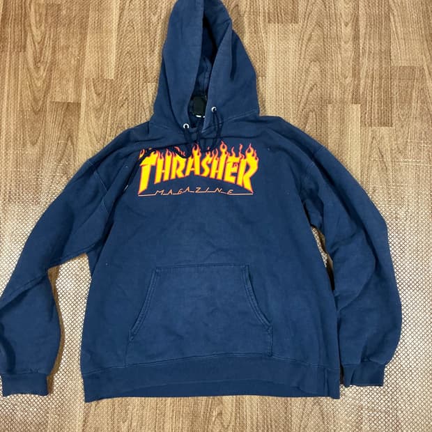 트래셔 네이비 후드티 m